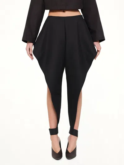 Alaïa Tailored Viscose Triangle Pants In Black