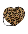 Alaïa Womens Alaia Le Coeur Leopard-pattern Brushed Leather Shoulder Bag In Black
