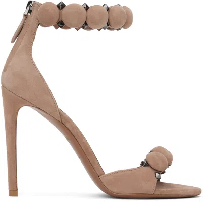 Alaïa Tan 'la Bombe' Heeled Sandals In 117 Chair