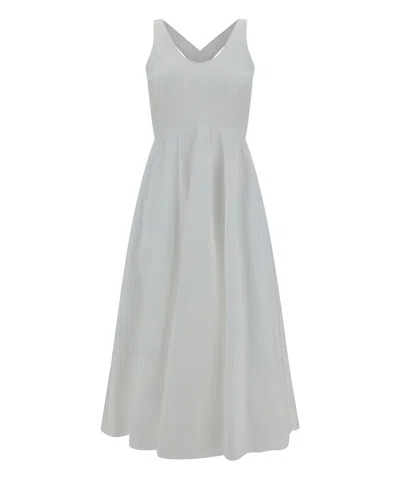 Alaïa Tank Midi Dress In White