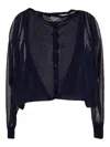 Alaïa Alaia Folded Cardigan In Blue