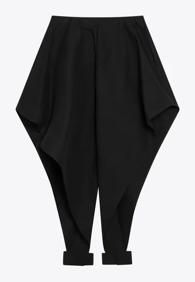 Alaïa Tapered Cut-out Pants In Black