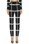 Alaïa Tartan Leggin In Noir & Blanc