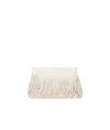 Alaïa Threaded Leather Belt In White