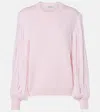 Alaïa Tassel Wool Sweater In Pink