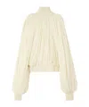 Alaïa Tassel Wool Turtleneck In White