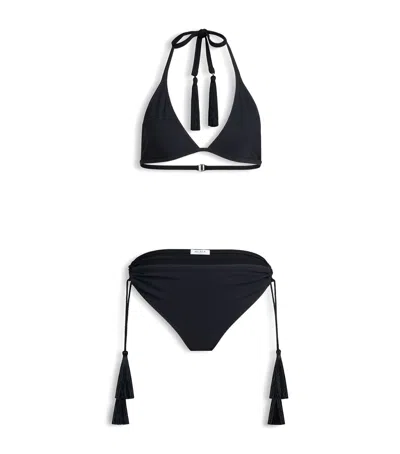 Alaïa Tassel-tie Triangle Bikini In Black