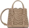 Alaïa Taupe Mini Mina Bag In 124 Sable