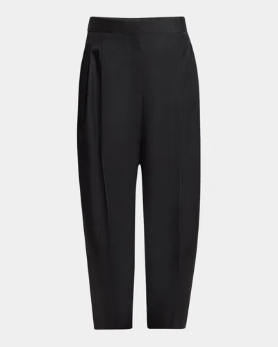 Alaïa Technical Taffeta Tailored Pants In Black