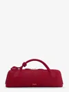 Alaïa Teckel Clutch Suede Handbag In Red