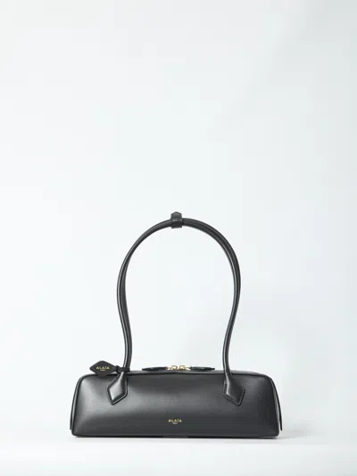 Alaïa Alaia Teckel M Smooth Handbag For Women In Noir