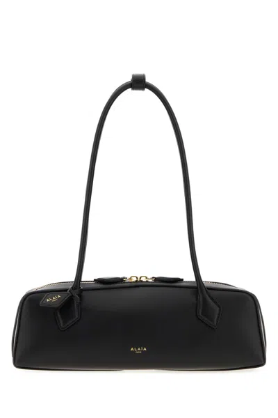 Alaïa Alaia Teckel Medium Leather Shoulder Bag In Black