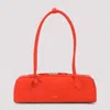 Alaïa Le Teckel Medium Nubuck Shoulder Bag In Orange