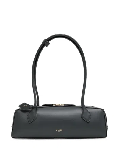 Alaïa Alaia Teckel Mini Smooth Handbag In Vertlichen