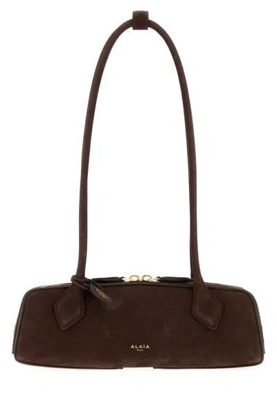 Alaïa Alaia Teckel S Nubuck Mini Bag In Brown
