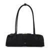 Alaïa Teckel Shoulder Bag In Black Nabuk Calf Leather In Black
