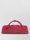 Alaïa Teckel Suede Clutch Shoulder Bag In Red