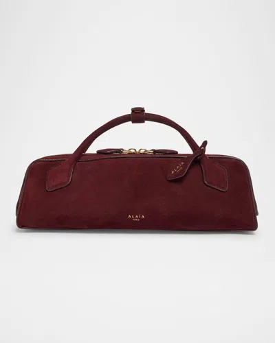 Alaïa Teckel Top-handle Bag In Suede And Leather