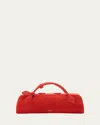 Alaïa Teckel Top-handle Bag In Suede And Leather In Red
