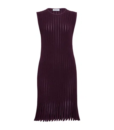 ALAÏA TERRY STRIPE MINI DRESS
