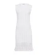 Alaïa Terry Stripe Mini Dress In White