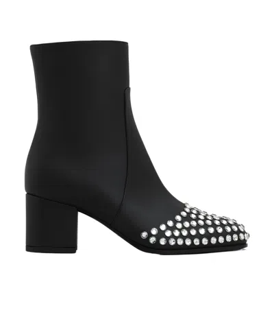 Alaïa Thick Heeled Short Boots In Black