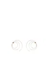 Alaïa Logo Engraved Spiral Earrings In Gold