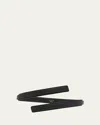 Alaïa Thin Twisted Leather Belt In Noir