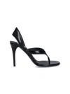 Alaïa Leather Thong Slingback Sandals In Black  