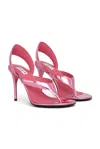 Alaïa Infradito 90 Metallic Leather Sandals In Candy