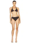 Alaïa Tie Bikini Set In Brown