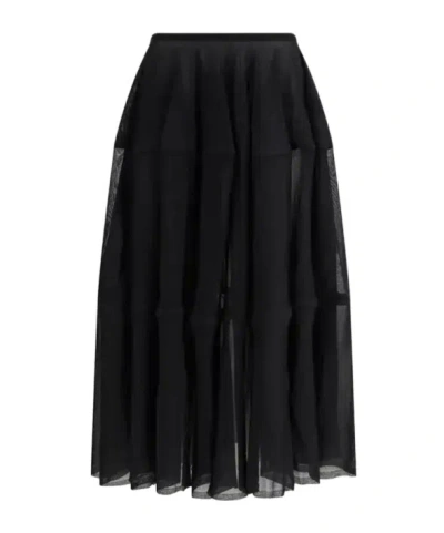 Alaïa Tiered Skirt In Black