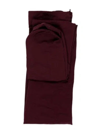 Pre-owned Alaïa Tights In Burgundy
