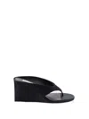 Alaïa Womens Black Thong-strap 75 Wedge-heel Leather Mules In Black  