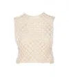 Alaïa Womens Alaia Square Crop Cotton-blend Top