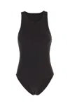 Alaïa Women Halter Ribbed Bodysuit In Black
