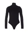 Alaïa Fluid Jersey Bodysuit With Heart Cut-out In Black