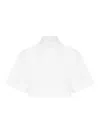 Alaïa Alaia Womens Blanc Relaxed-fit Cropped Cotton-jersey T-shirt In Blanco