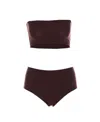 Alaïa Second Skin Effect Mesh Lingerie Set In Brown