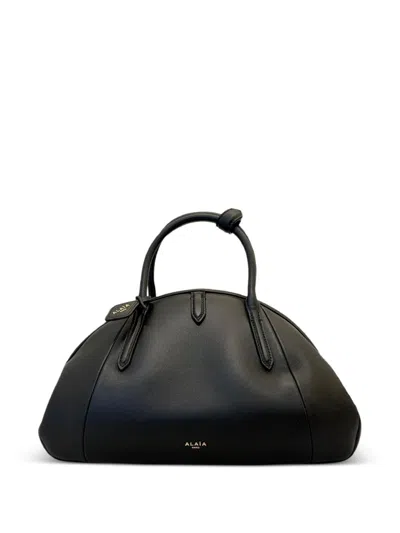 Alaïa Top Handle Small Leather Handbag In Black