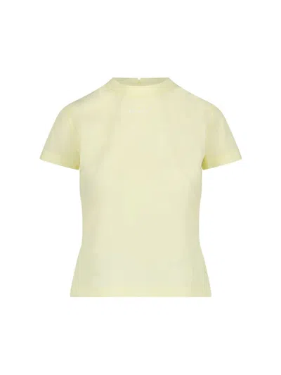 Alaïa Slim Logo T-shirt In Jaunepale
