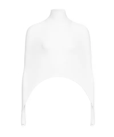 Alaïa Top Tension En Maille Seconde Peau In White