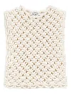 Alaïa Womens Alaia Square Crop Cotton-blend Top In White