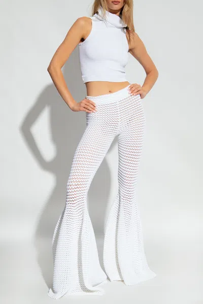 Alaïa Top With Standing Collar In White
