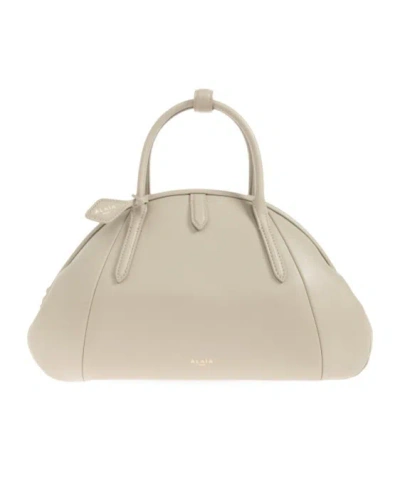 Alaïa Top-handle Leather Tote Bag In Grey