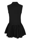 Alaïa Womens Godet Pleated Knitted Top Noir Alaia In Black