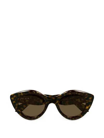 Alaïa Tortoiseshell-effect Cat-eye Sunglasses In Multi