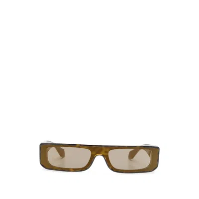 Alaïa Tortoiseshell-effect Rectangle-frame Sunglasses In Green