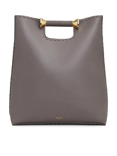 Alaïa Tote Bag Bobine In Calfskin In Grey