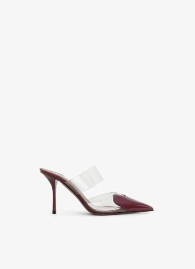 Alaïa Alaia Transp Garnet Mule Heel 90 In Rougegrena